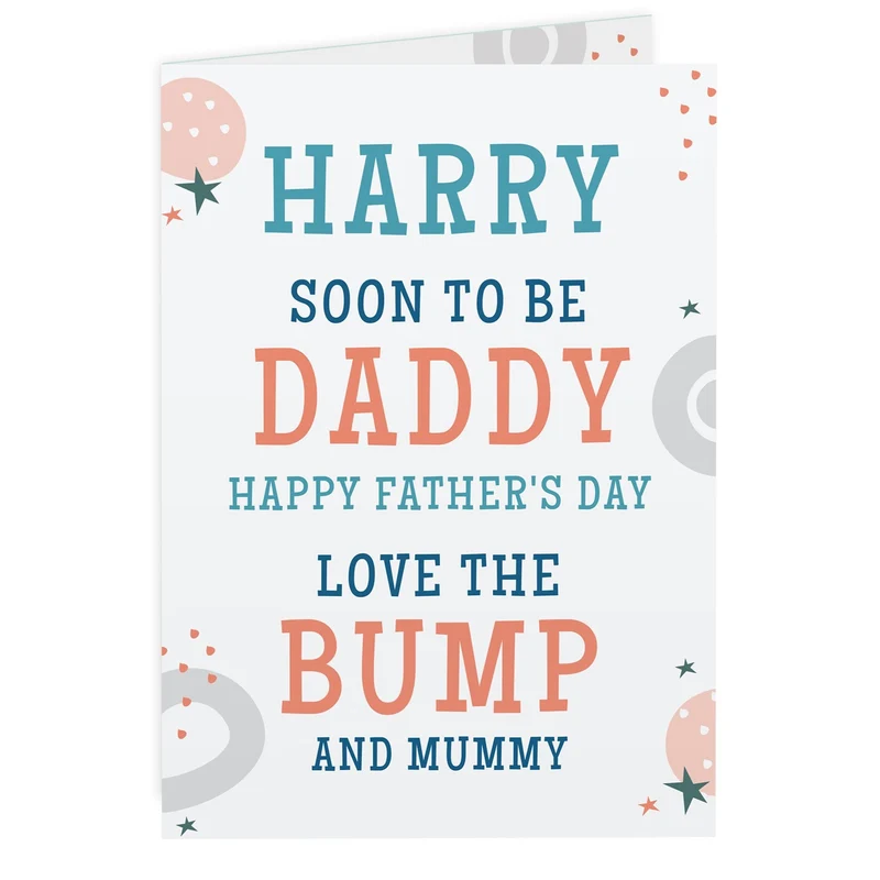 Personalised From The Bump Father's Day Card