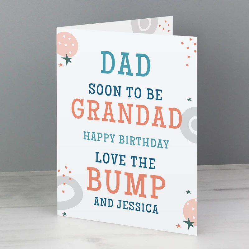 Personalised From The Bump Father's Day Card