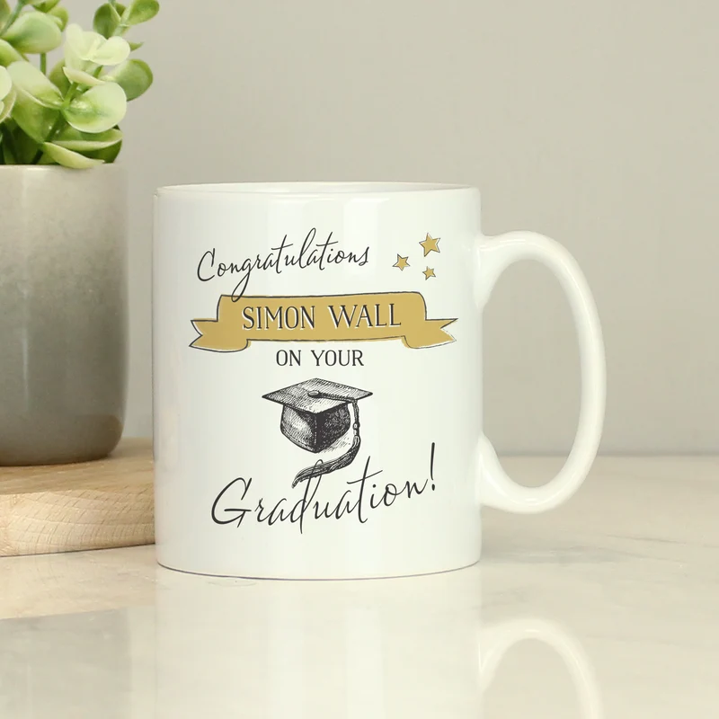 Personalised Gold Star Graduation Mug