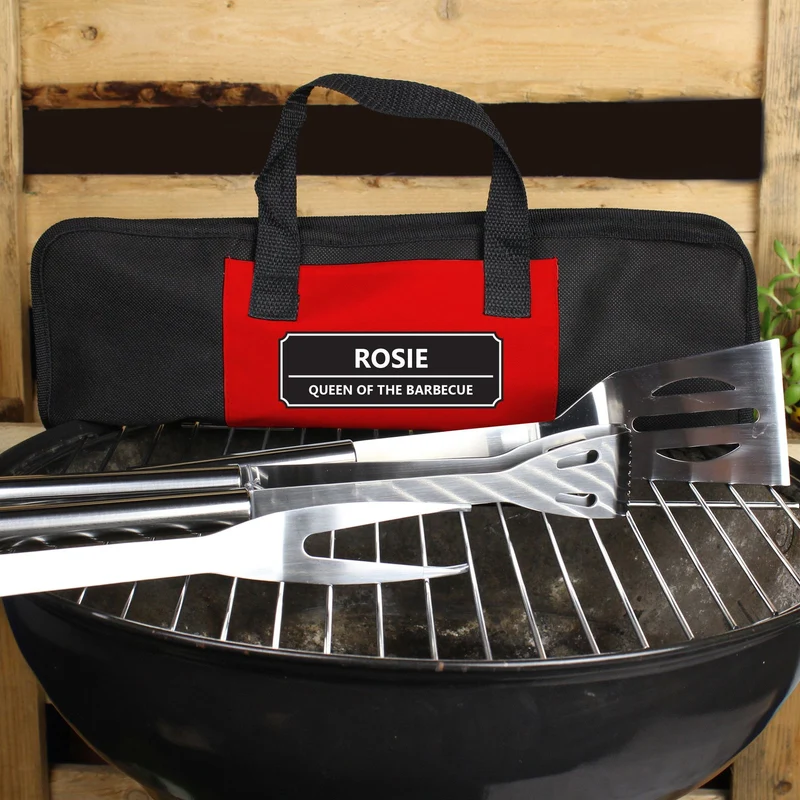 Personalised Classic Stainless Steel Bbq Kit