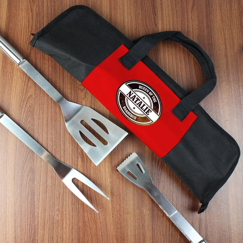 Personalised Stamp Stainless Steel Bbq Kit