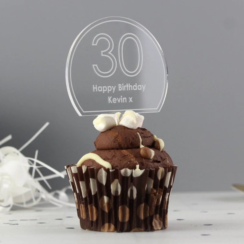 Personalised Contemporary Age Cake Topper