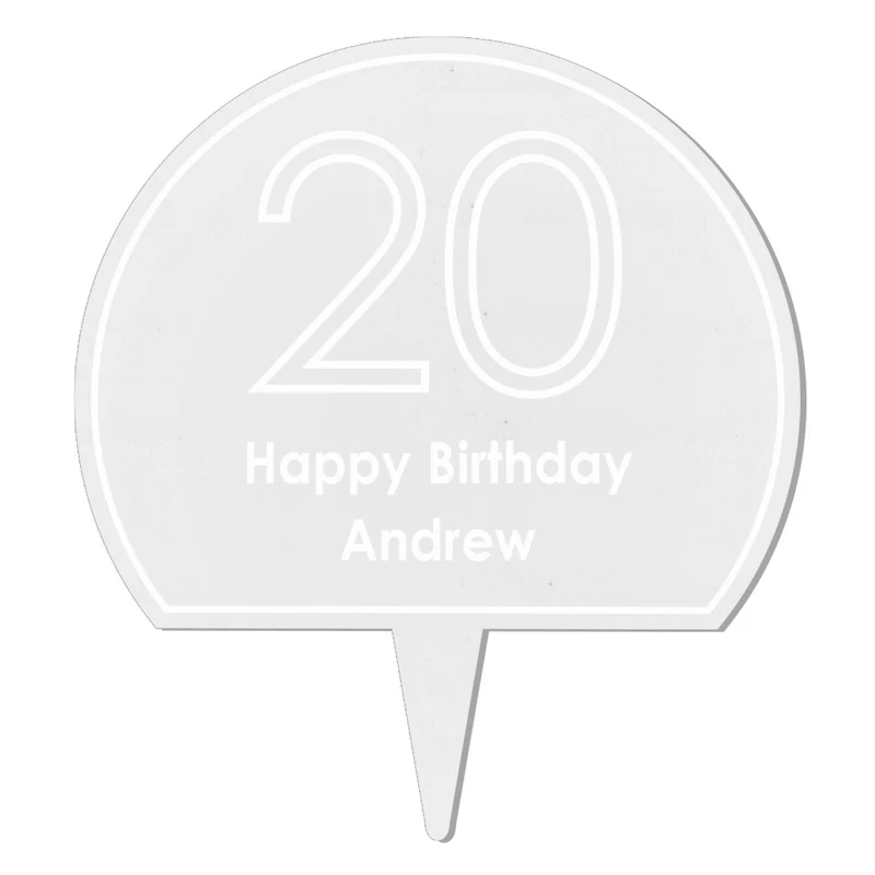 Personalised Contemporary Age Cake Topper