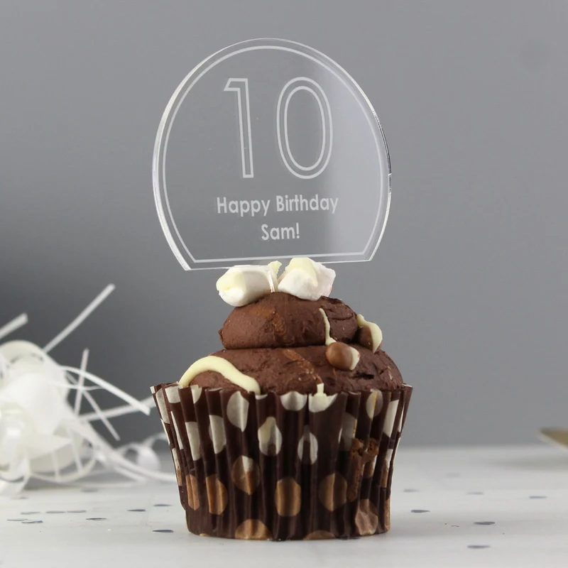 Personalised Contemporary Age Cake Topper