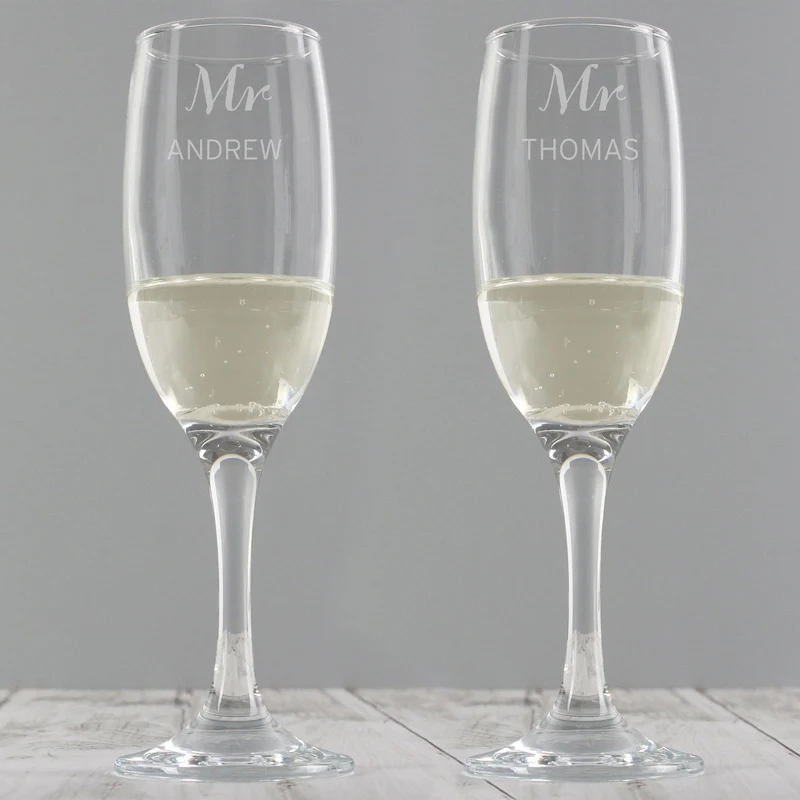 Personalised Classic Pair Of Flutes