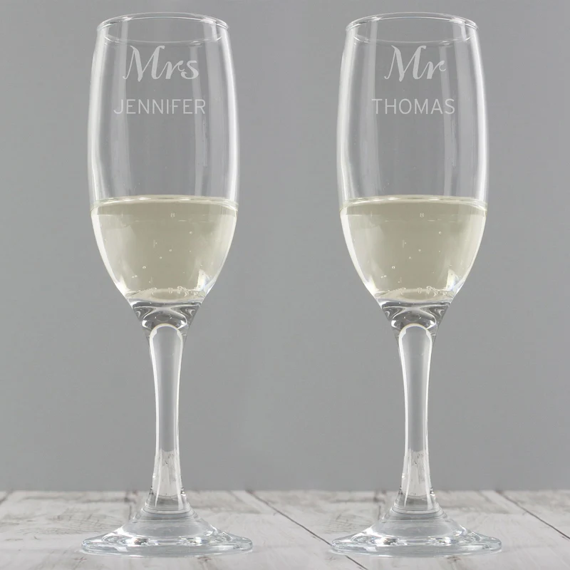 Personalised Classic Pair Of Flutes