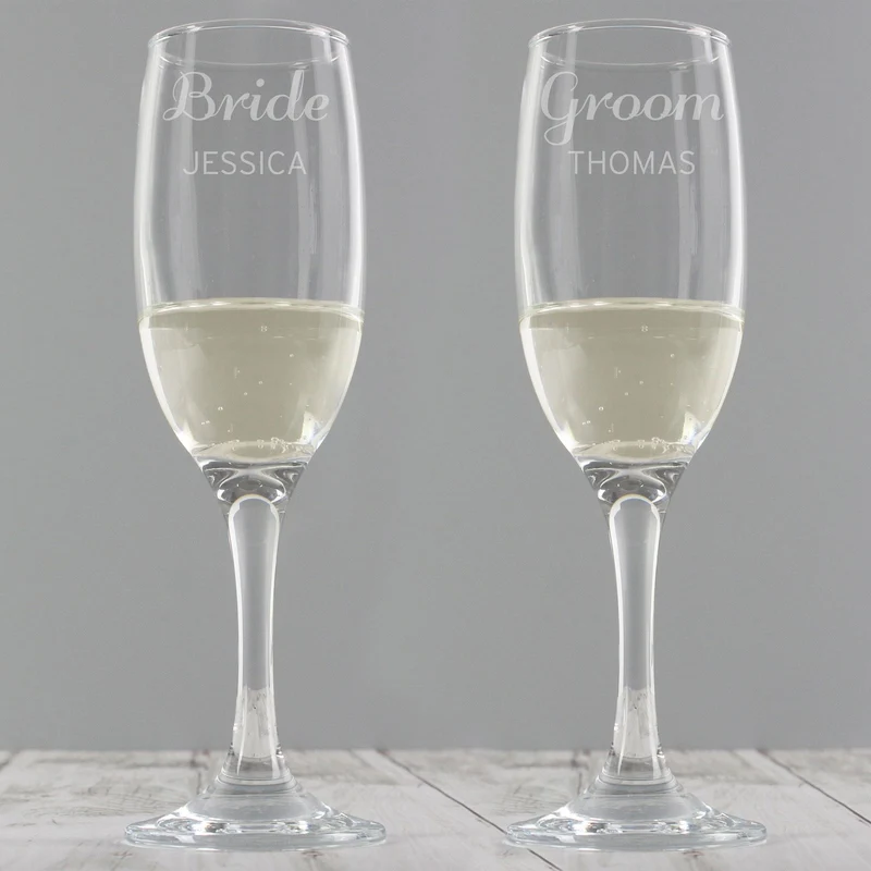 Personalised Classic Pair Of Flutes