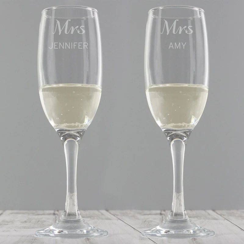 Personalised Classic Pair Of Flutes
