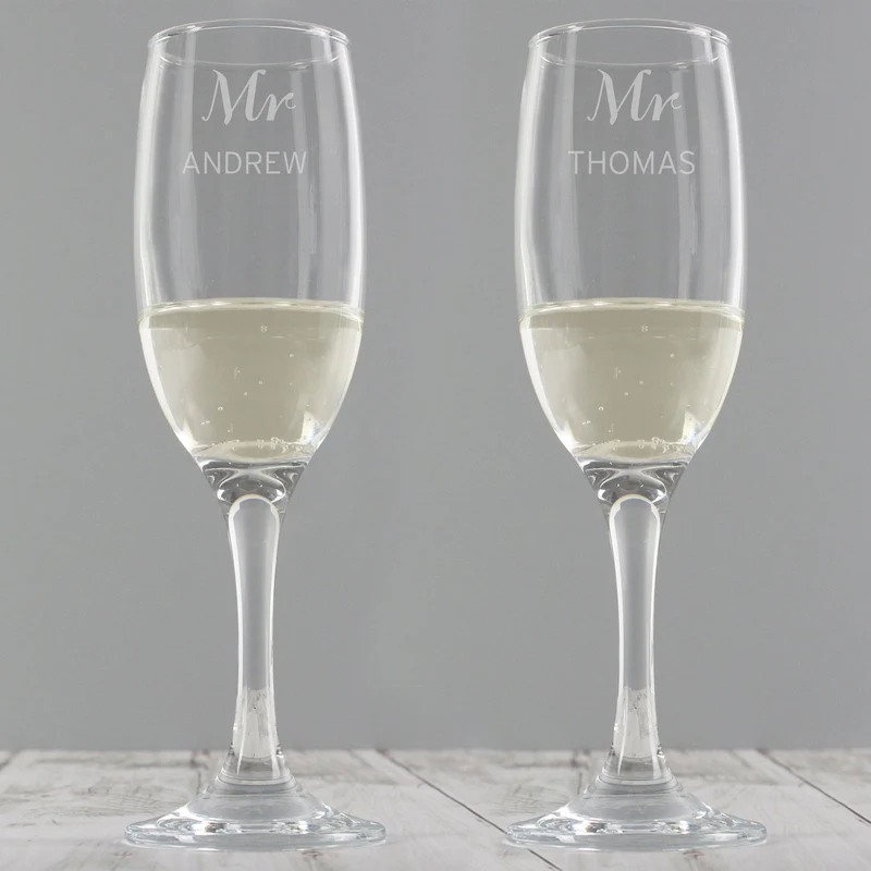 Personalised Classic Pair Of Flutes