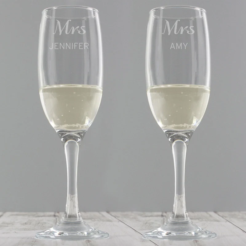 Personalised Classic Pair Of Flutes
