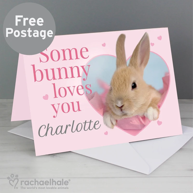 Personalised Rachael Hale 'some Bunny' Card