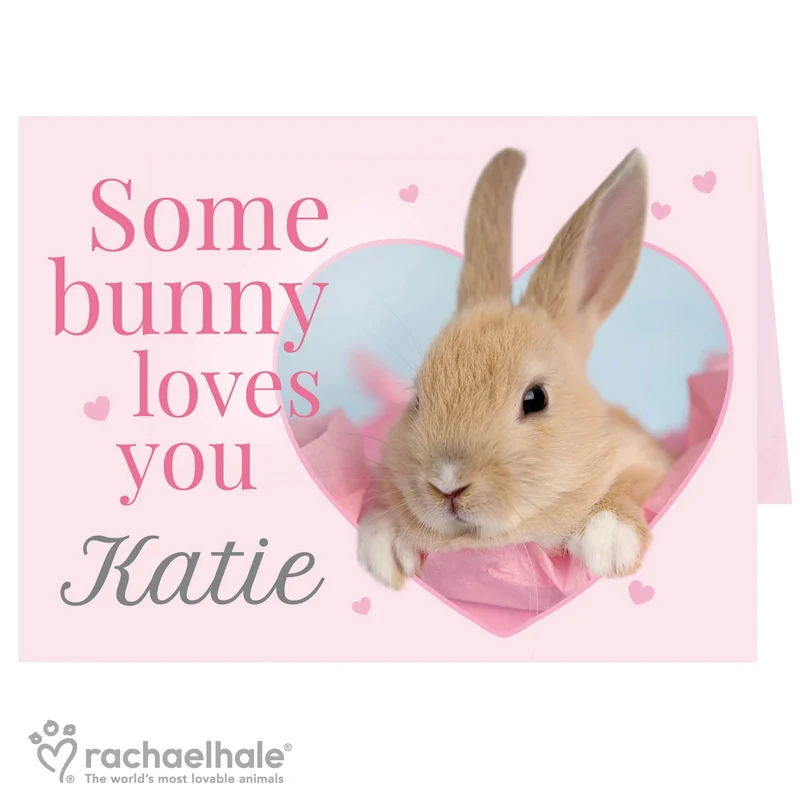 Personalised Rachael Hale 'some Bunny' Card