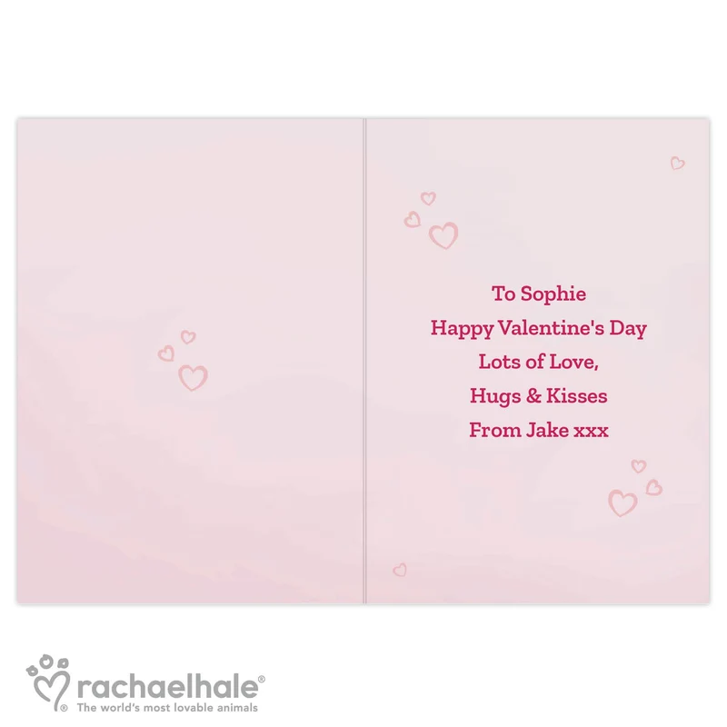 Personalised Rachael Hale 'I Love You Pig Time' Card