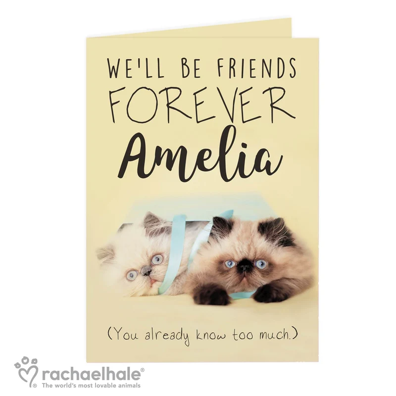 Personalised Rachael Hale Friends Forever Card