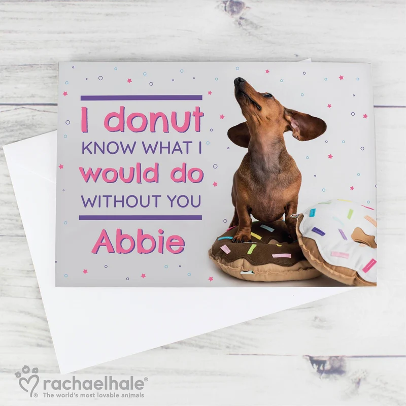 Personalised Rachael Hale 'I Donut Know' Card