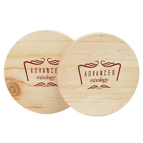 Set of 100 100% Pure Copper Moscow Mule Mugs By Advanced Mixology (16 oz each) with 100 Artisan Hand Crafted Wooden Coasters - Barrel With Brass Handle