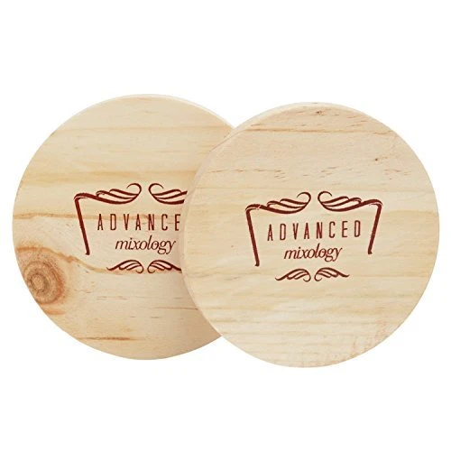 Set of 20 Advanced Mixology Moscow Mule 100% Pure Copper Mugs - 16 Ounce with 2 Artisan Hand Crafted Wooden Coasters - Barrel With Brass Handle