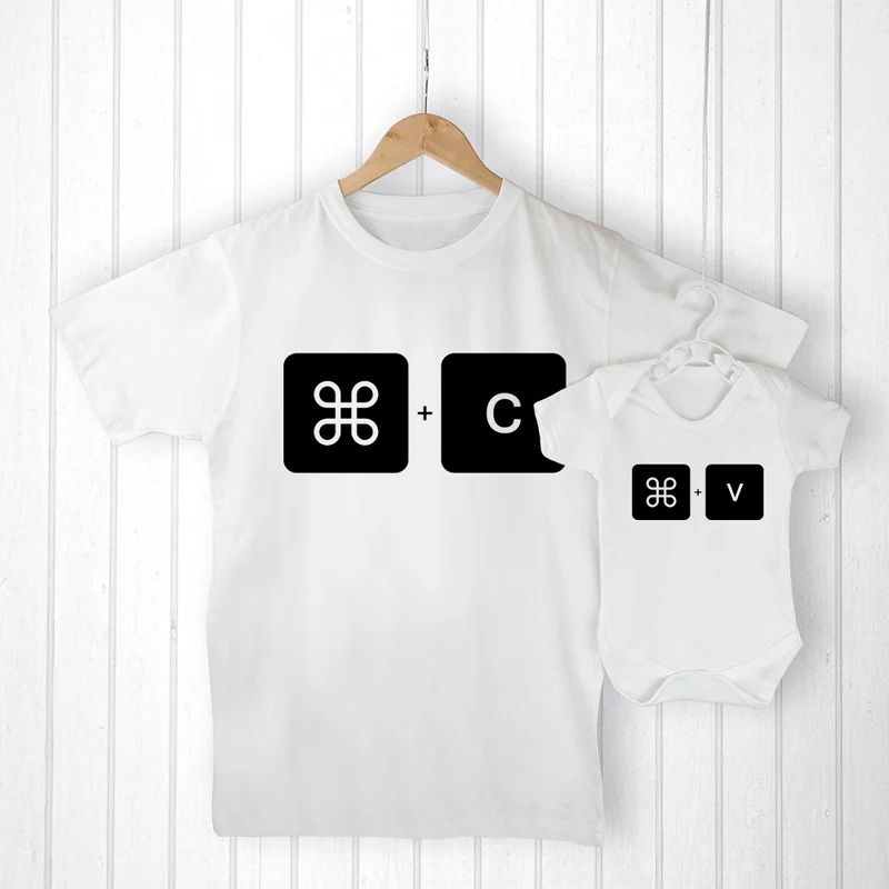 Personalised Personalised Daddy and Me Command+V Set