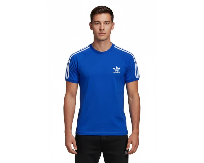 Adidas Originals 3-Stripes T-Shirt Trefoil Adidas Bluebird/White