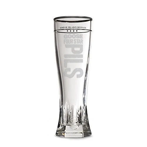 Goose Island Signature Four Star Pilsner Glass, 2-Pack