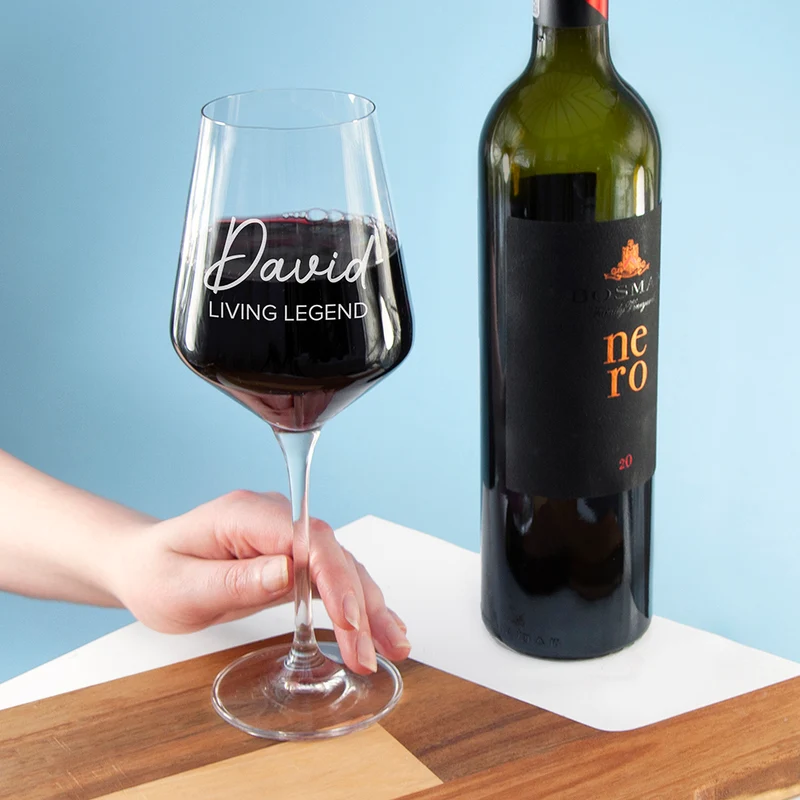 Personalised Personalised Dad Living Legend Wine Glass