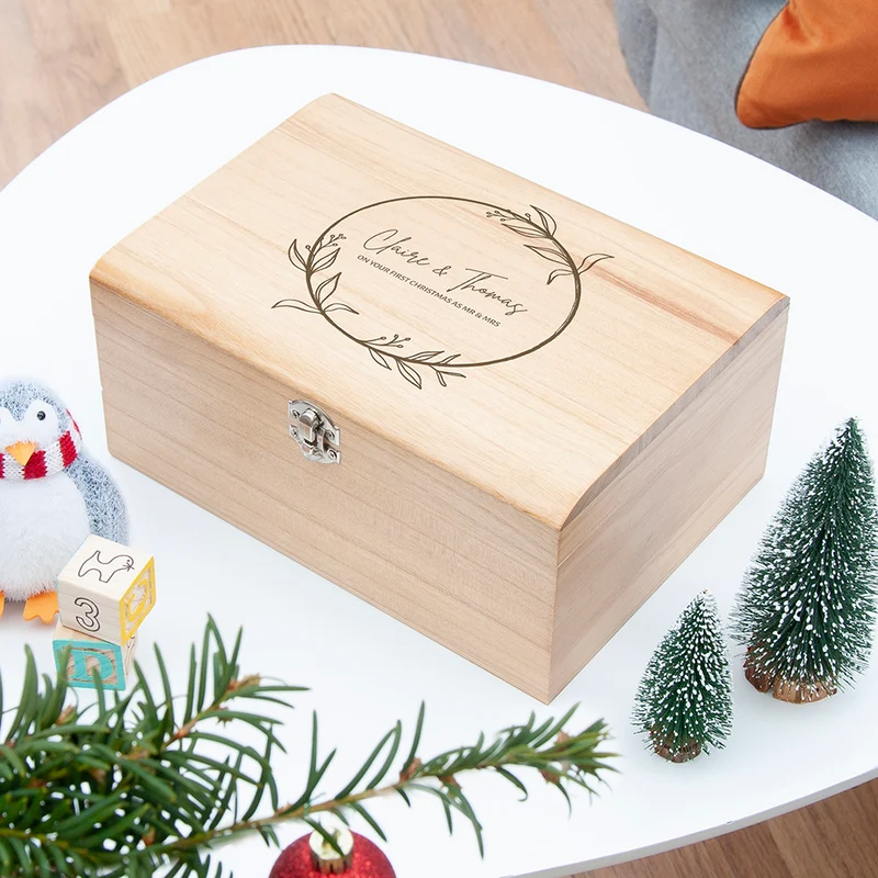 Personalised Personalised Couple's Christmas Keepsake Chest