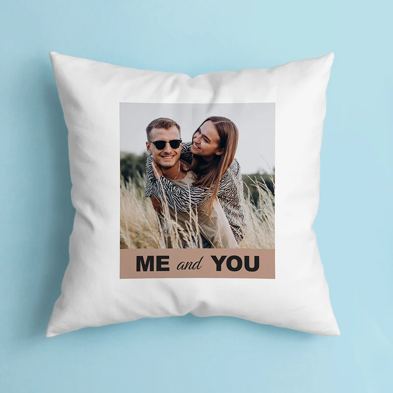 Personalised Coupleâ€™s Photo Cushion Cover