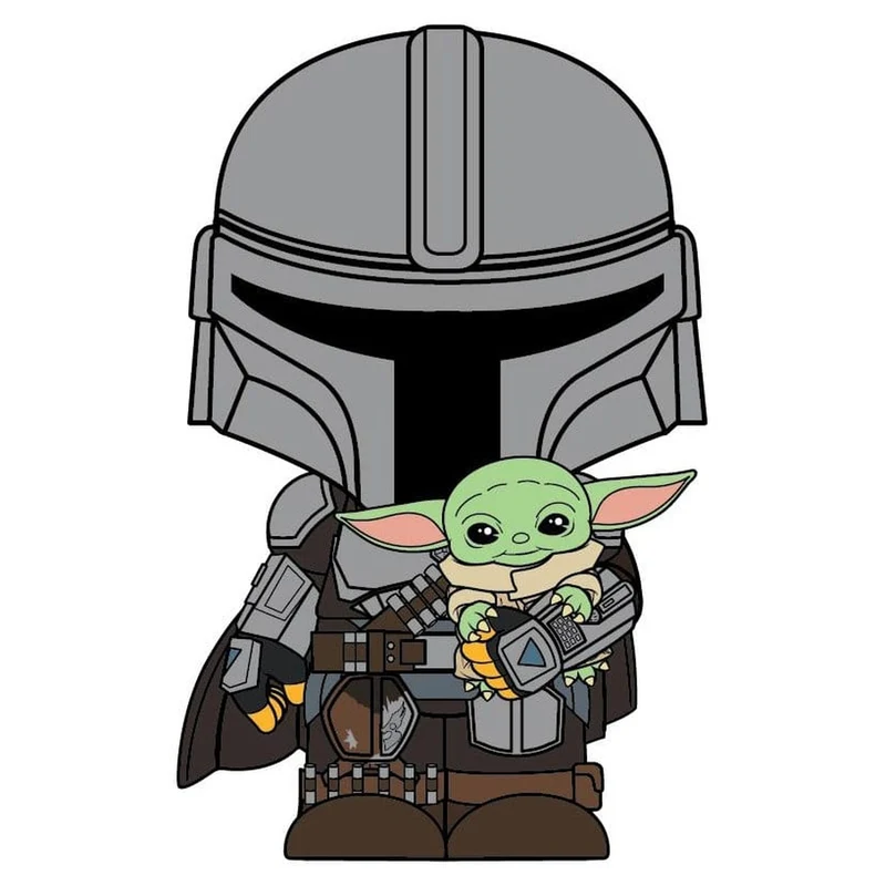 The Mandalorian 3D PVC-Magnet The Mandalorian und Grogu