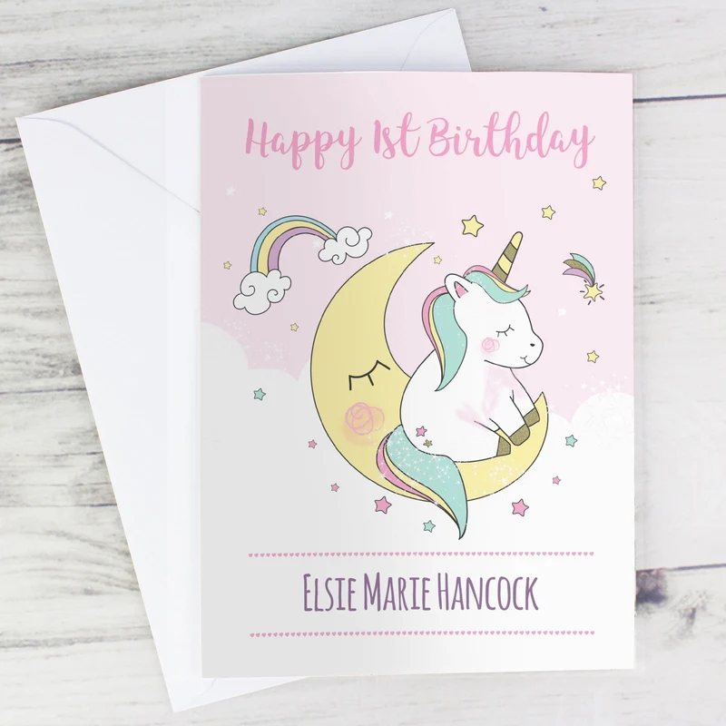 Personalised Baby Unicorn Card