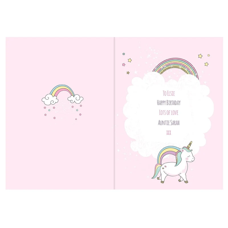 Personalised Baby Unicorn Card