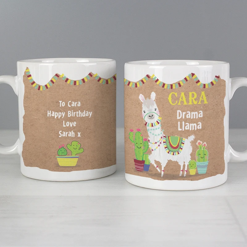 Personalised Llama Mug