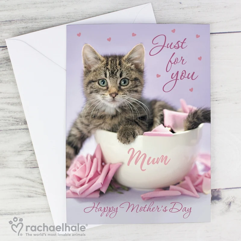 Personalised Rachael Hale 'Just For You' Kitten Card