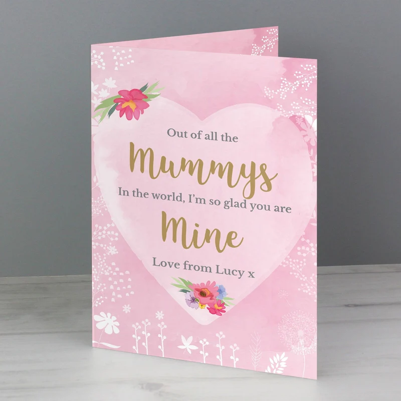 Personalised Floral Watercolour Card