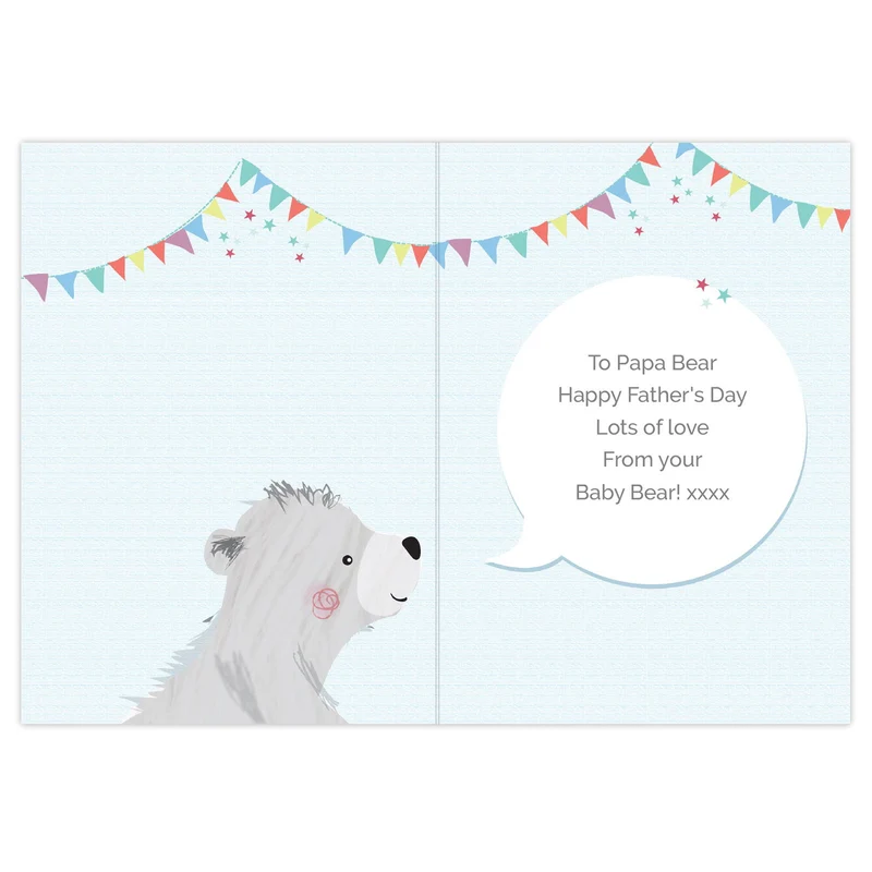 Personalised 1st Father's Day Daddy Bear Card