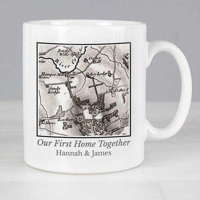 Personalised 1805 - 1874 Old Series Map Compass Mug
