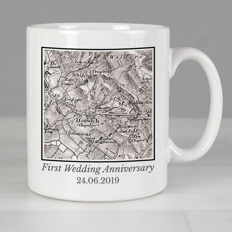 Personalised 1805 - 1874 Old Series Map Compass Mug