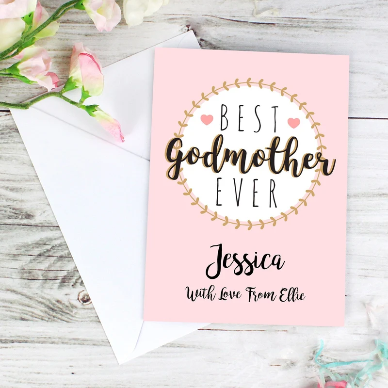 Personalised Best Godmother Card