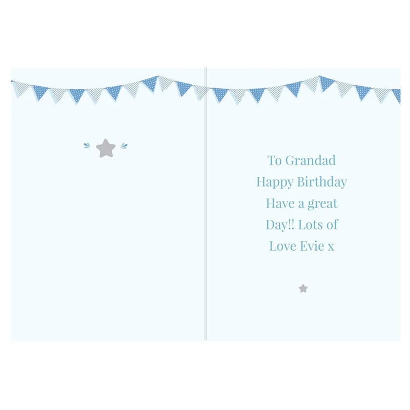 Personalised Blue Promoted To Card