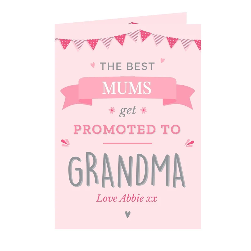 Personalised Pink Promoted To Card