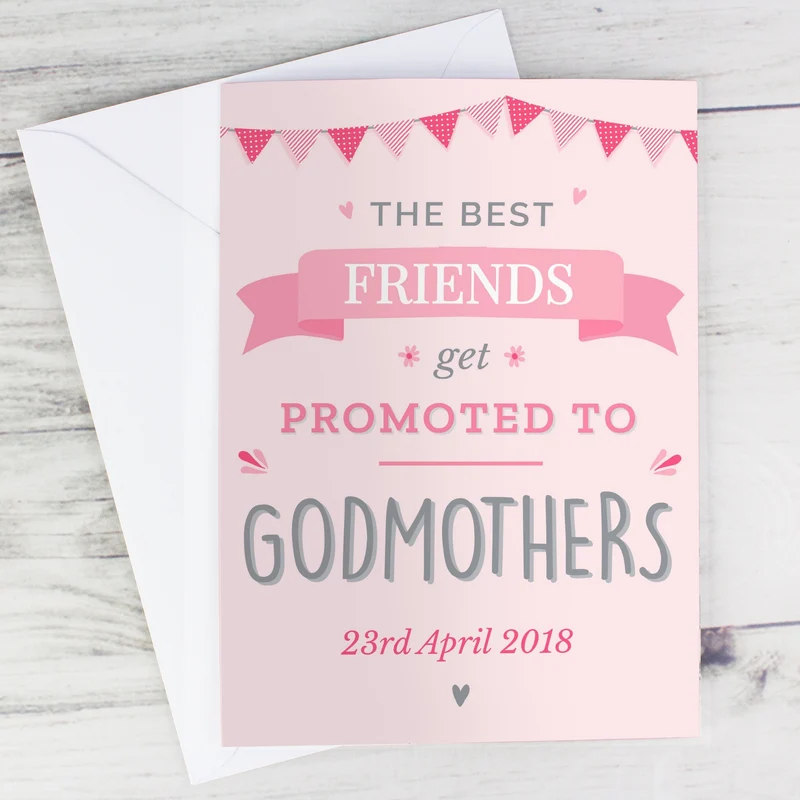 Personalised Pink Promoted To Card