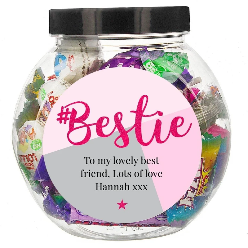 Personalised #Bestie Sweet Jar