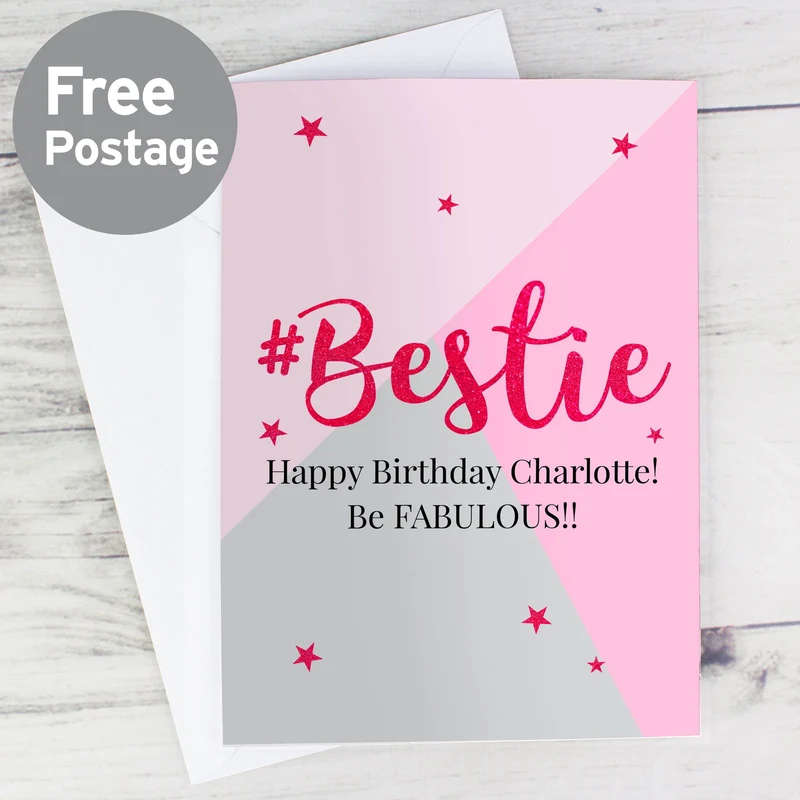 Personalised #Bestie Card