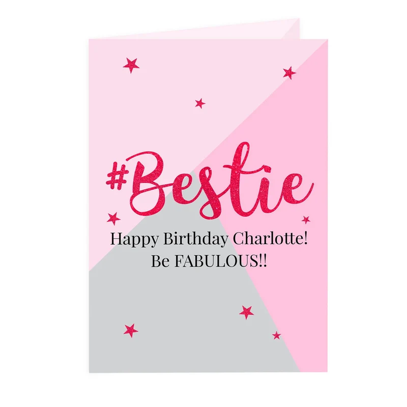 Personalised #Bestie Card