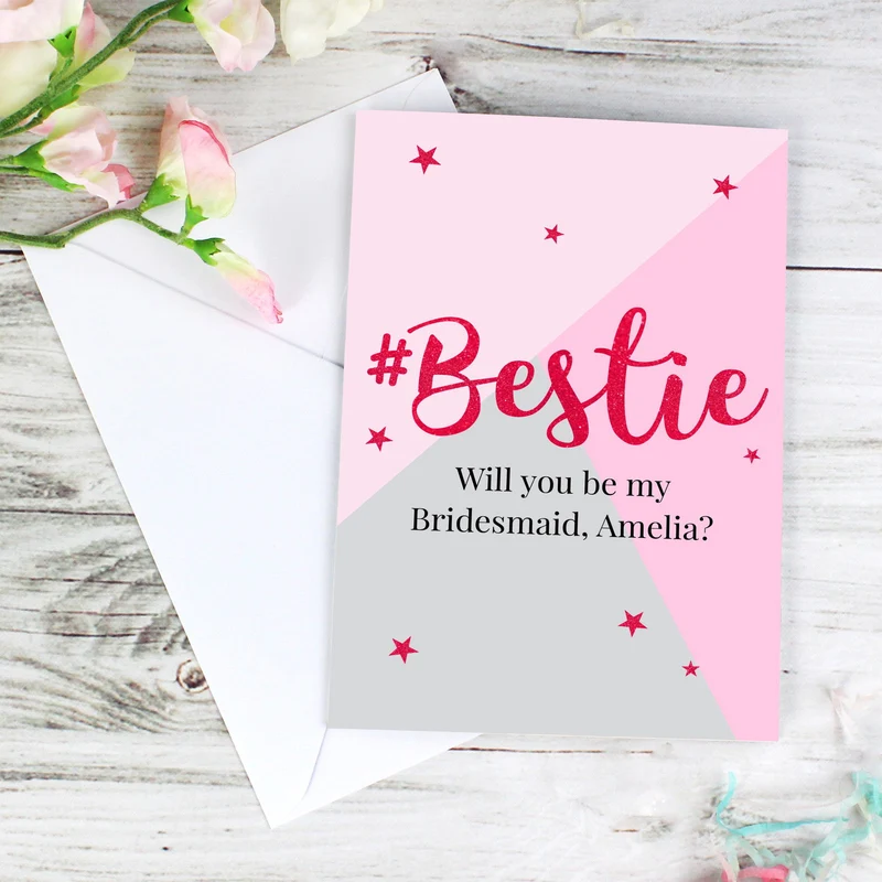 Personalised #Bestie Card