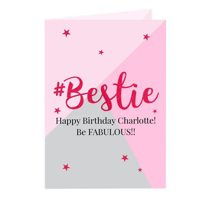 Personalised #Bestie Card