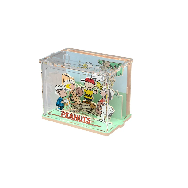 Die Peanuts Puremind DIY Bauset Mini Scene Baseball Time