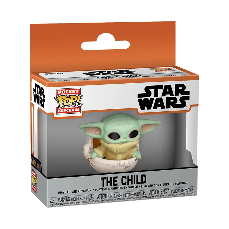 Grogu in Wiege Funko Pop Schlüsselanhänger - Star Wars The Mandalorian