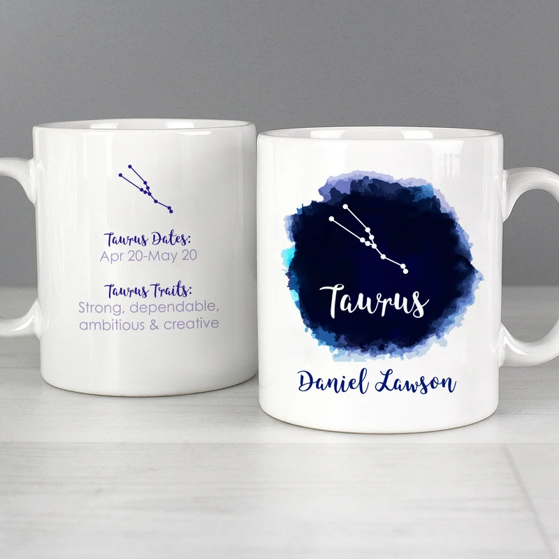 Personalised Taurus Zodiac Star Sign Mug (April 20th - May 20th)