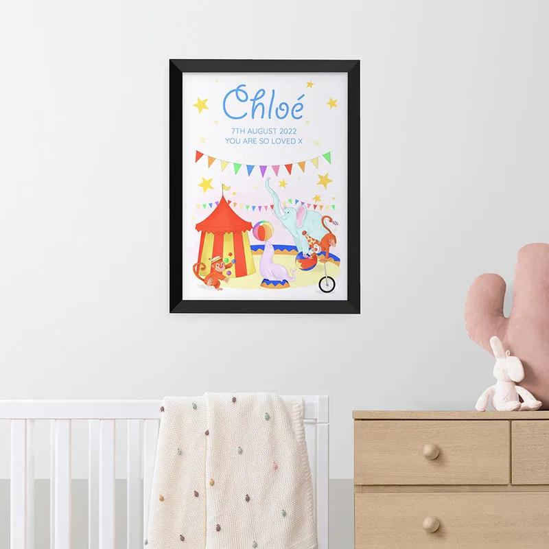 Personalised Personalised Circus Fun Framed Print