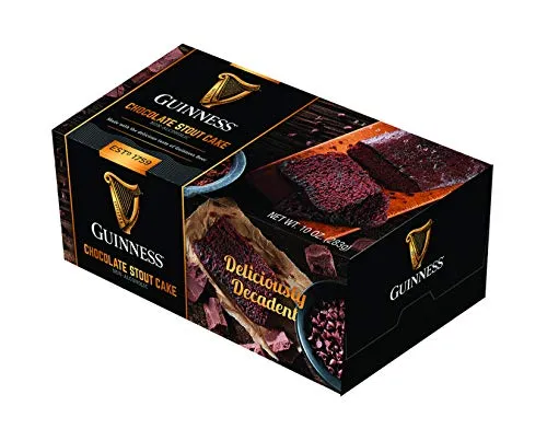 Great Spirits Baking Co. Guinness Beer Chocolate Stout Liquor Cake - 10 oz - Deliver a Gourmet Fresh-baked Dessert for Gift Baskets, Birthdays, or Parties!